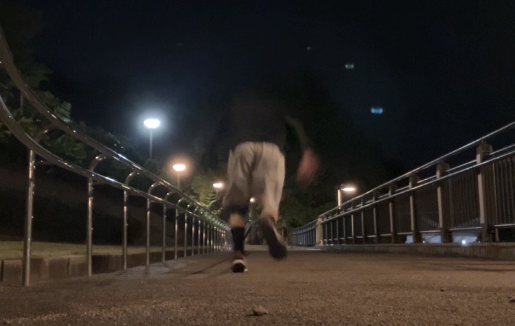 夜中のスプリントトレーニング