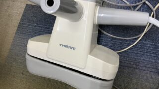 マッサージ器。トレーニング前に使うと体が軽くなる。